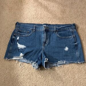 Old Navy Distressed Mid-Rise Boyfriend Cutoff Shorts